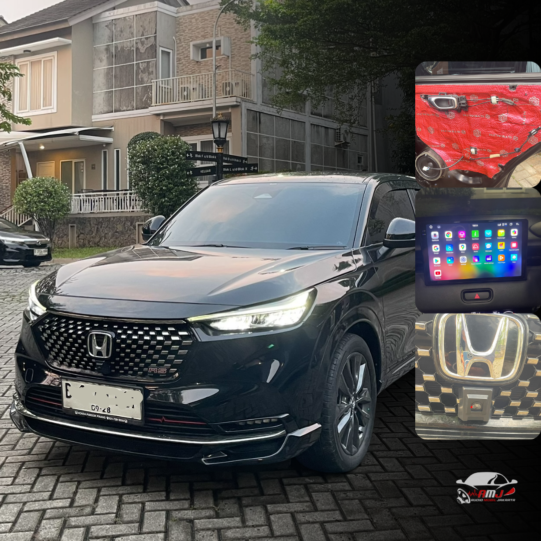 Pemasangan Head Unit + Kamera 360 + Peredam di Honda HRV RS TURBO