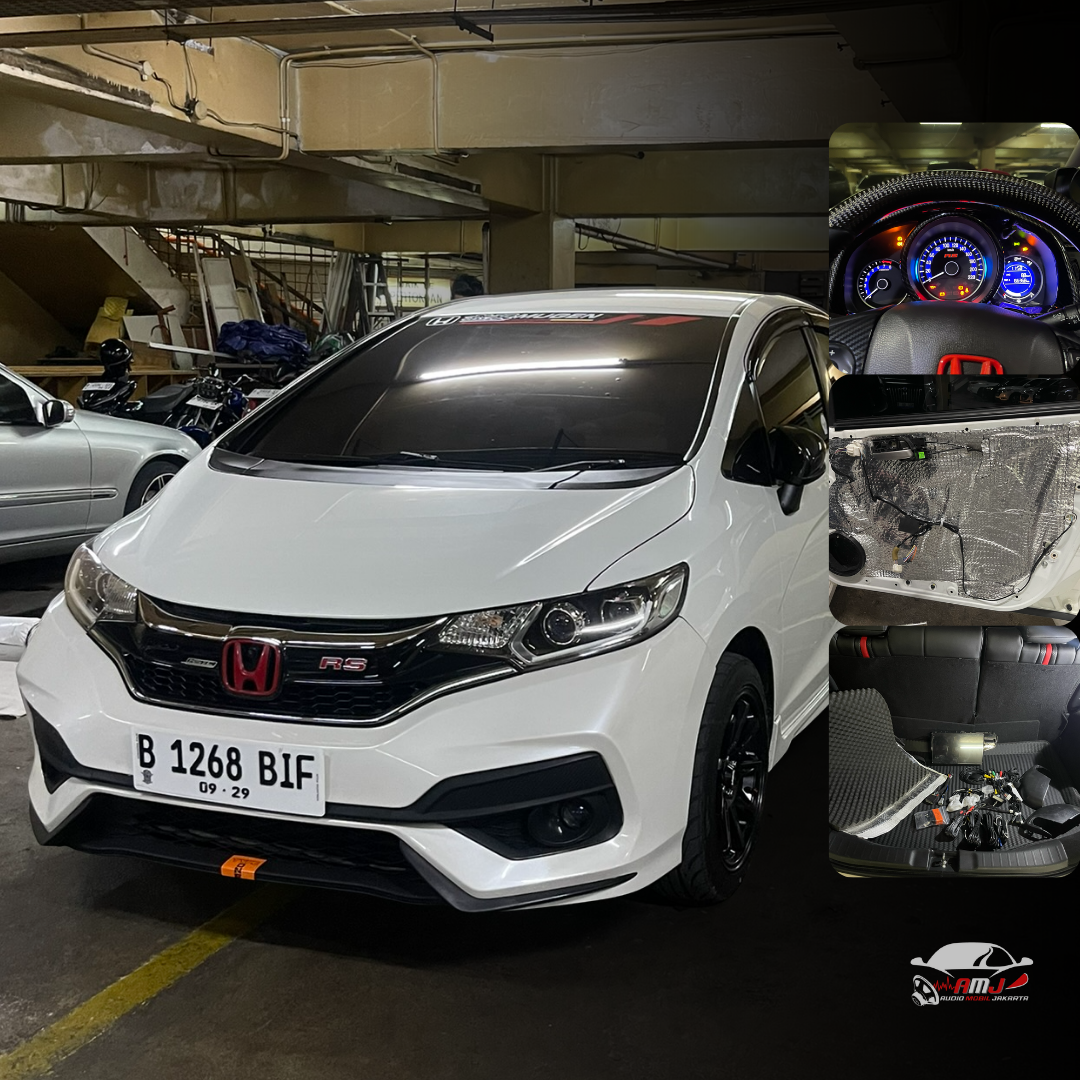 Pemasangan Head Unit + Kamera 360 + Peredam di Honda Jazz GK5