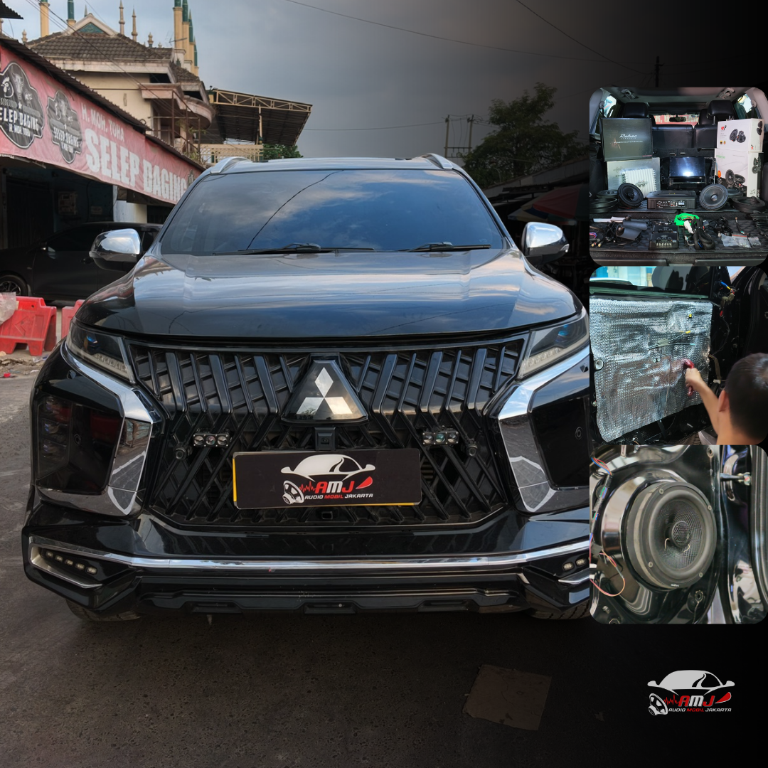 Pemasangan Upgrade Audio, Head Unit & Kamera 360 di Mitsubishi Pajero Sport